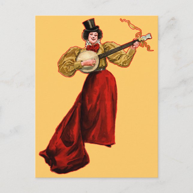Lady In Red Postkarte (Vorderseite)