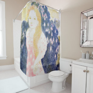 Lady in rosa Kleid, Maurice Denis Duschvorhang