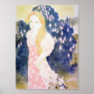 Lady in rosa Kleid, Maurice Denis Poster