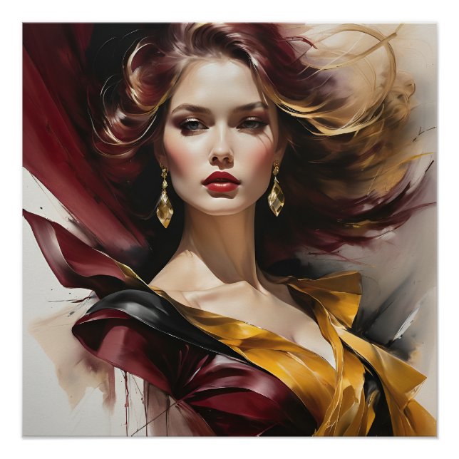 Lady in rot 2 poster (Vorderseite)