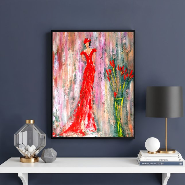 Lady in rot poster (Von Creator hochgeladen)