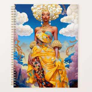 Lady in surreal World African American Art Planer