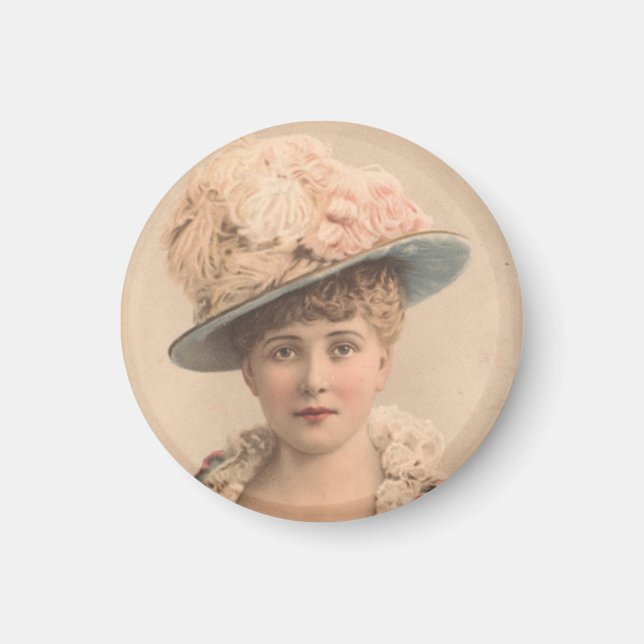 Lady in the Feather Hat Magnet (Vorne)