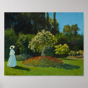 Lady in the Garden 1867 von Claude Monet Poster