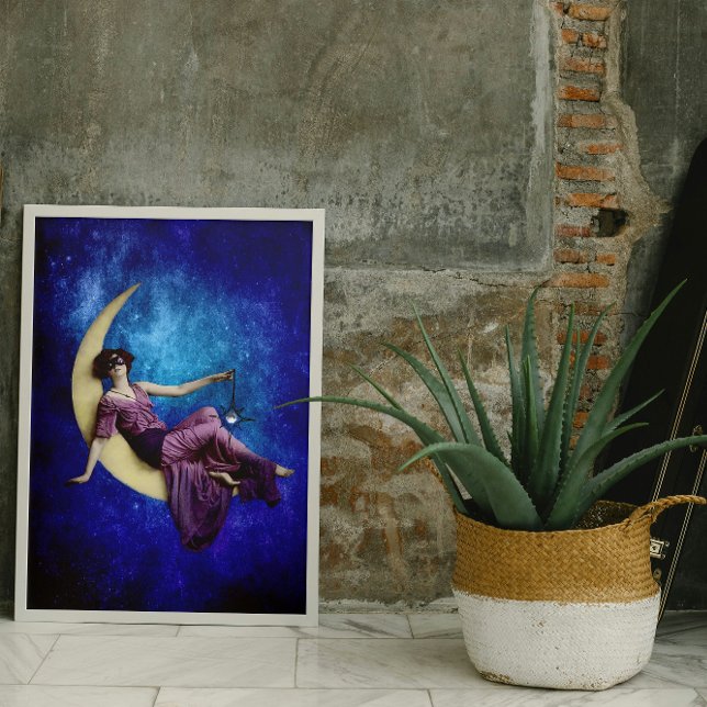 Lady in the Moon Decoupage Seidenpapier (Von Creator hochgeladen)