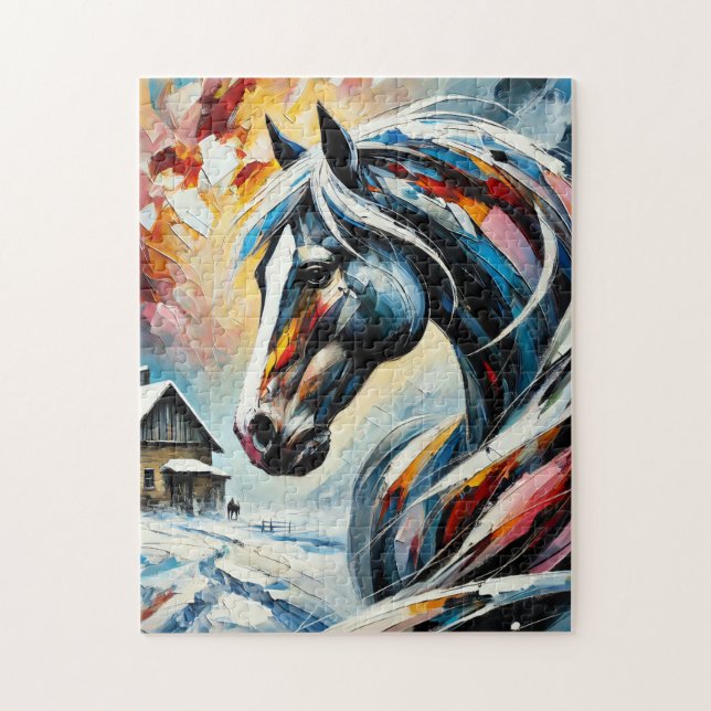 Lady in the Snow 250 Piece Puzzle (Vertikal)