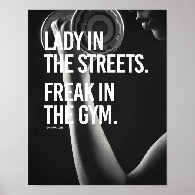 Lady in the street - Freak in gym - Girl Fi Poster (Vorne)