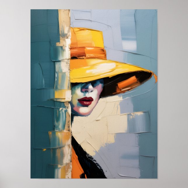 Lady in the Yellow Hat Poster (Vorne)