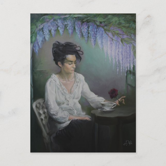 Lady in Wart Postkarte (Vorderseite)