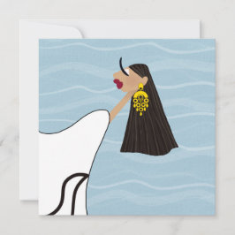 Lady in White Dancing by Sea in Griechenland Einladung