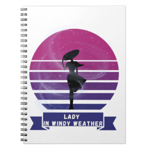 Lady in Windy Weather Notizblock