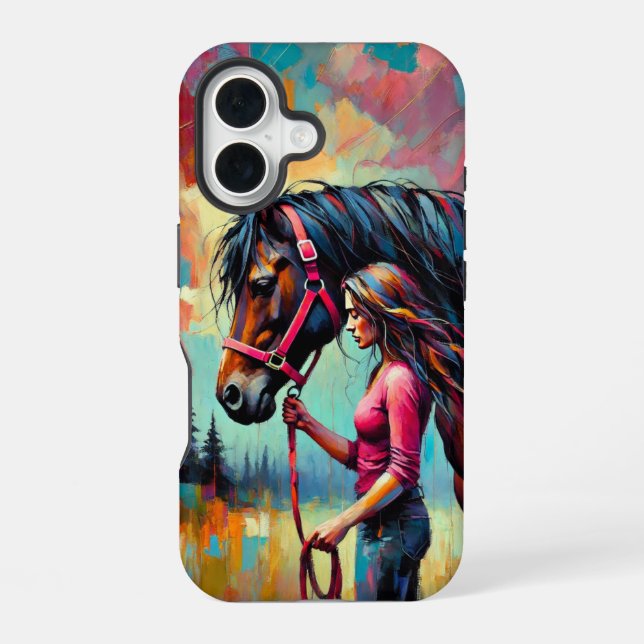 Lady iPhone 16 Tough Case Hülle (Rückseite)