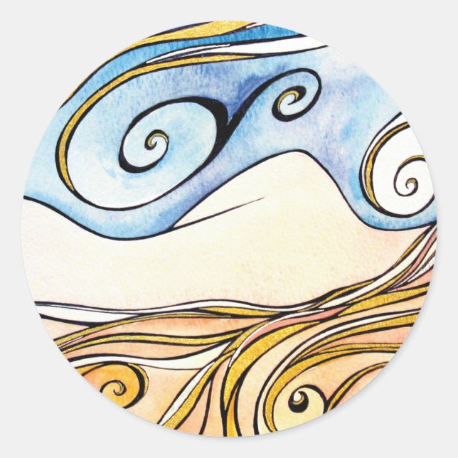 Lady Ireland Round Sticker (Vorderseite)