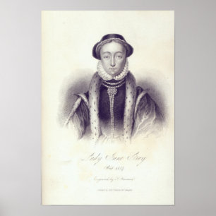 Lady Jane Gray, graviert von S. Freeman Poster