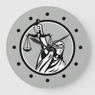 Lady Justice Attorney Große Wanduhr
