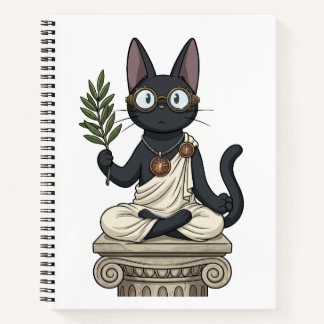 Lady Justice Black Cat Juristische Zeitschrift Notizbuch