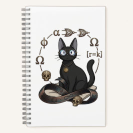 Lady Justice Black Cat Juristische Zeitschrift Notizbuch