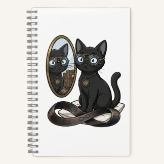 Lady Justice Black Cat Juristische Zeitschrift Notizbuch