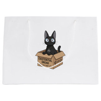 Lady Justice Black Cat Law Student Tasche Große Geschenktüte