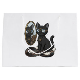 Lady Justice Black Cat Law Student Tasche Große Geschenktüte