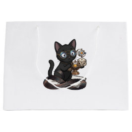 Lady Justice Black Cat Law Student Tasche Große Geschenktüte