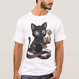 Lady Justice Black Cat Philosophie & Recht T-Shirt
