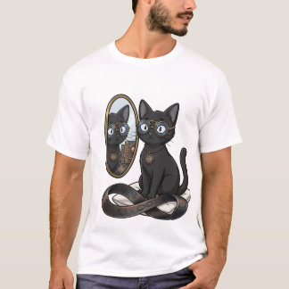 Lady Justice Black Cat Philosophie & Recht T-Shirt