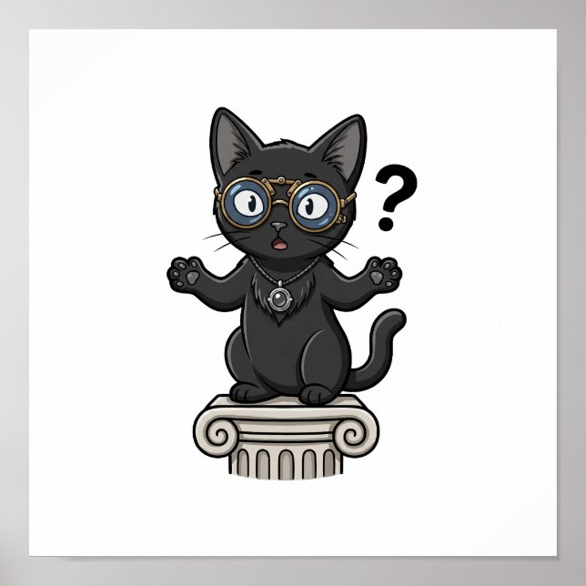 Lady Justice Black Cat Rechtsanwaltsbüro Wandposte Poster (Vorne)