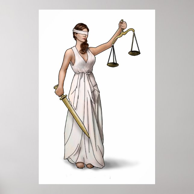 Lady Justice Illustration Poster (Vorne)