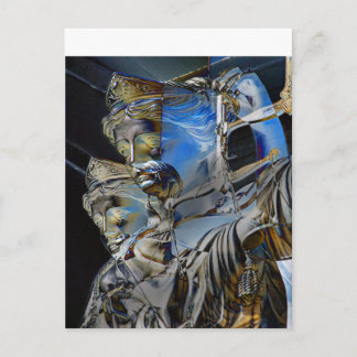 Lady Justice mit Balanceskala Postkarte