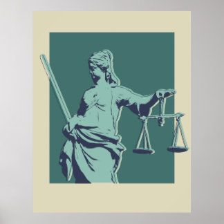 Lady Justice Pop Art Poster