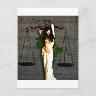 Lady Justice Postkarte