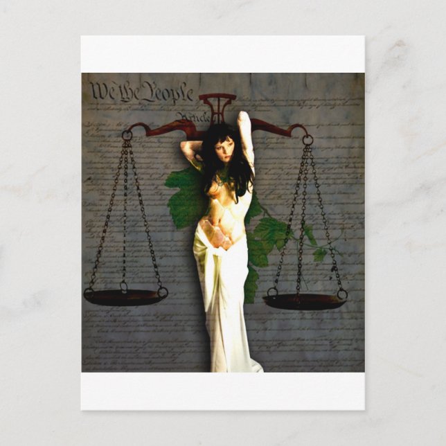 Lady Justice Postkarte (Vorderseite)
