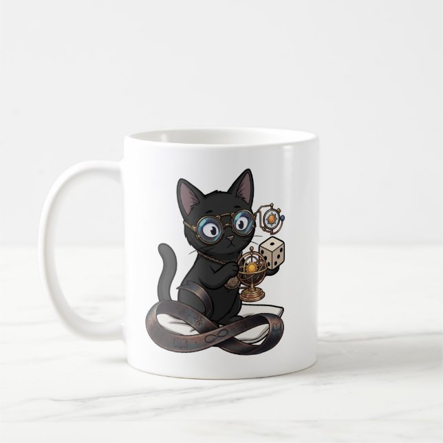 Lady Justice Schwarze Katze Anwalt Kaffeetasse (Links)