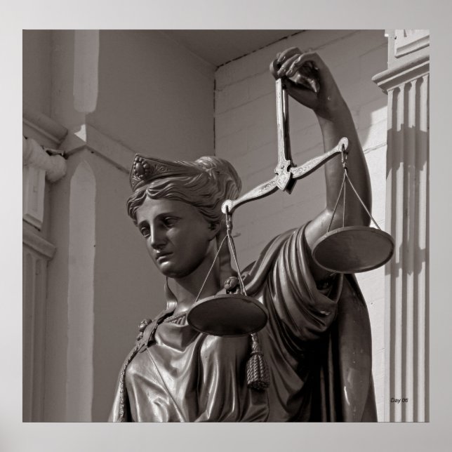 Lady Justice Statue, Virginia City, Nevada Poster (Vorne)