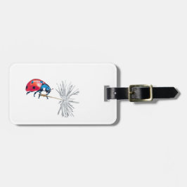 Lady-Käfer auf einem Löwenzahn Gepäckanhänger