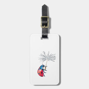 Lady-Käfer auf einem Löwenzahn Gepäckanhänger