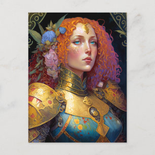 Lady Knight Warrior Armor Fantasy Art Postkarte