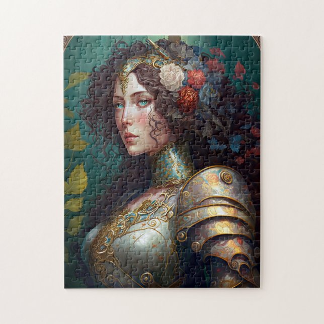 Lady Knight Warrior Armor Fantasy Art Puzzle (Vertikal)