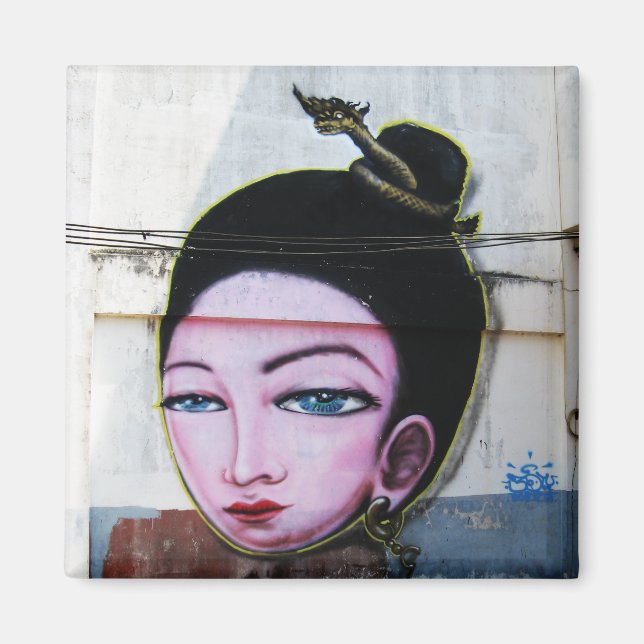 Lady Lao Graffiti Street Art Magnet (Vorne)