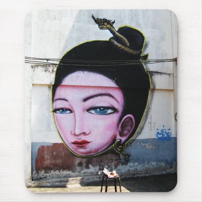 Lady Lao Graffiti Street Art Mousepad (Vorne)