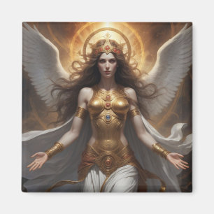 Lady Lazarus Fantasy Art Trotz Magnet