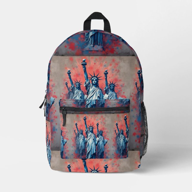 Lady Liberty 2 Bedruckter Rucksack (Vorderseite)