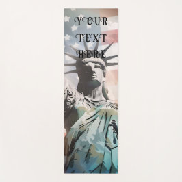 Lady Liberty & American Flag Patriotic Custom Yogamatte