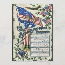 Lady Liberty American Flag Star-Spangled Banner Einladung