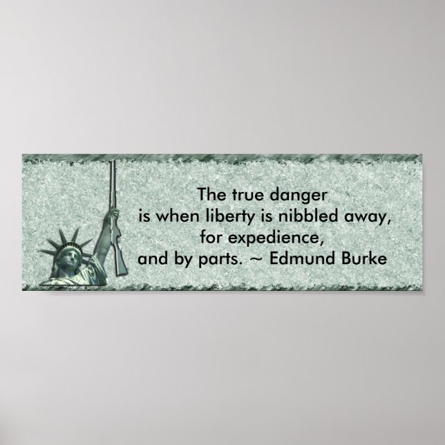 LADY LIBERTY - AUTOAUFKLEBER - EDMUND BURKE QUOTE POSTER (Vorne)