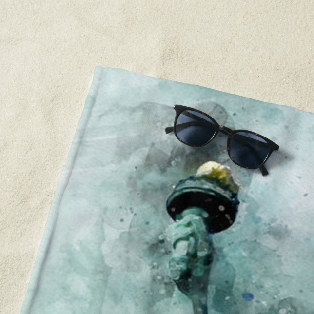 Lady Liberty Beach Handtuch (Beispiel)