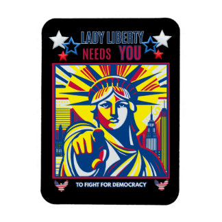 Lady Liberty braucht dich! Schwarze BG bekämpfen O Magnet