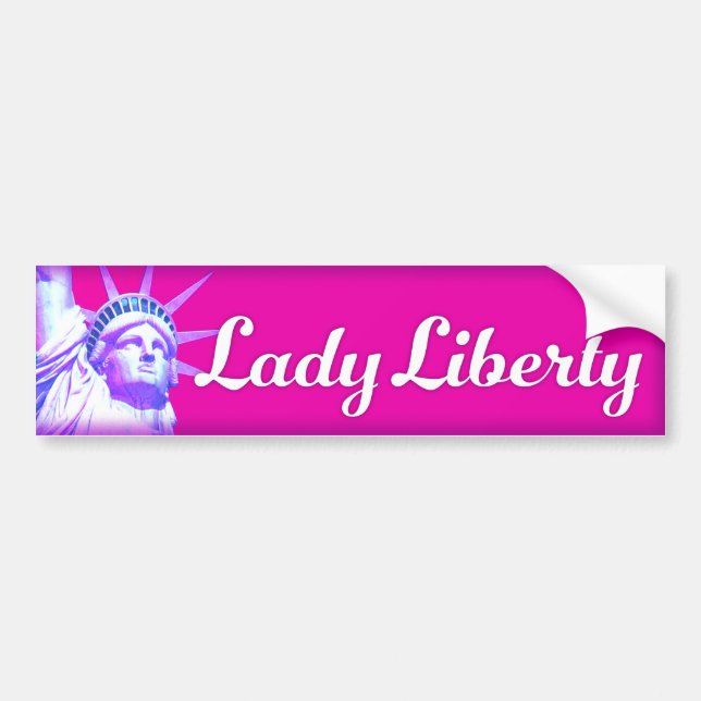 Lady Liberty Bright Mod Autoaufkleber (Vorne)