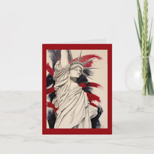 „Lady Liberty“ Dankeskarte (Vorderseite)